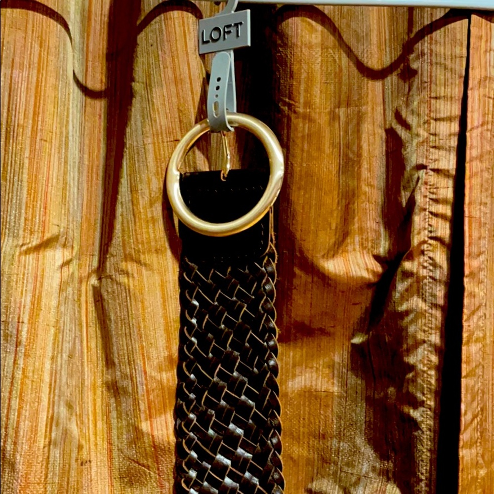 Loft braided leather belt